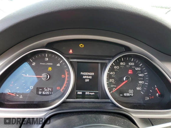 2012 Audi Q7 Prestige с VIN WA1VMAFEXCD007970, выставлен на аукционе Copart как лот 56391785 с пробегом 169 643 миль миль и Списание • Salvage title. История ставок и продаж доступна на DreamBid. Изображение 9.