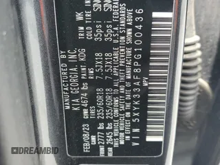 2023 Kia Sportage EX with VIN 5XYK33AF8PG100436, listed as a Copart auction lot 47964705 with 22,824 mi miles and Salvage Title. Bid and sale history available at carsss.com. Image 15.