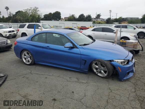 2015 BMW 4 Series 428i with VIN WBA3V7C54FP771931, listed as a Copart auction lot 53778755 with 51,411 mi miles and Salvage Title. Bid and sale history available at carsss.com. Image 4.