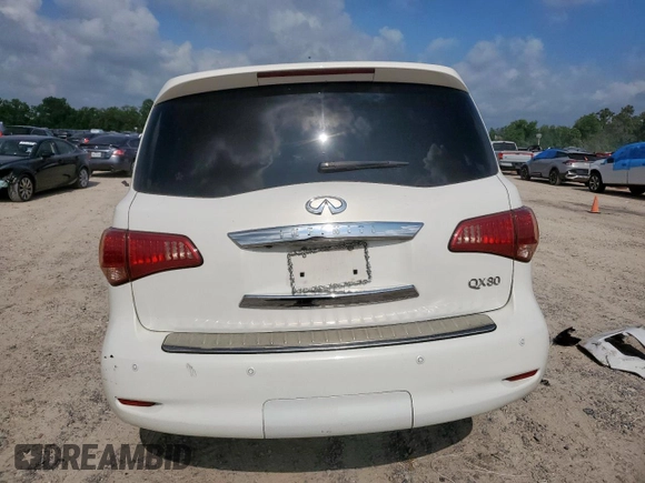 2014 Infiniti QX80 with VIN JN8AZ2NF9E9556026, listed as a Copart auction lot 58064825 with 177,104 mi miles and Salvage title. Bid and sale history available at DreamBid. Image 6.