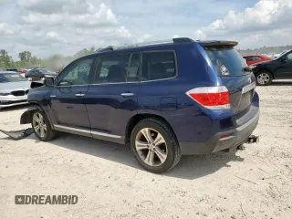 2012 Toyota Highlander Limited with VIN 5TDYK3EH3CS050227, listed as a Copart auction lot 58998135 with 216,701 mi miles and Salvage title. Bid and sale history available at DreamBid. Image 2.