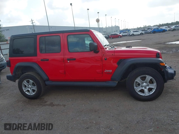 2018 Jeep Wrangler Unlimited Sport z VIN 1C4HJXDG9JW227864, wystawiony jako IAAI lot #42504877 z przebiegiem 53 378 mil mil oraz . Historia ofert i sprzedaży dostępna na DreamBid. Obrazek 13.