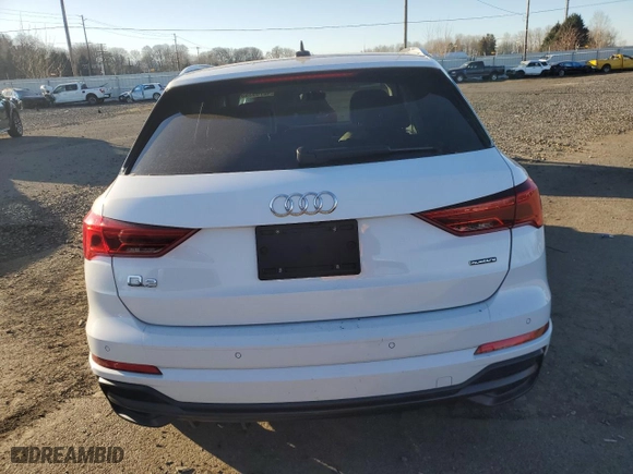 2020 Audi Q3 S line Premium Plus with VIN WA1EECF3XL1125347, listed as a Copart auction lot 42769355 with 44,501 mi miles and Salvage Title. Bid and sale history available at carsss.com. Image 6.