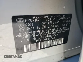 2024 Genesis G70 2.5T with VIN KMTG34SC5RU136362, listed as a Copart auction lot 47885795 with 17,283 mi miles and Salvage title. Bid and sale history available at DreamBid. Image 13.