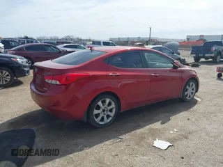 2012 Hyundai Elantra Limited with VIN KMHDH4AE7CU335325, listed as a IAAI auction lot 41680850 with 105,991 mi miles. Bid and sale history available at carsss.com. Image 4.