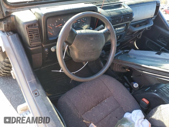 2001 Jeep Wrangler SE with VIN 1J4FA29P71P310653, listed as a Copart auction lot 81682424 with 0 mi miles and Salvage Title. Bid and sale history available at carsss.com. Image 8.