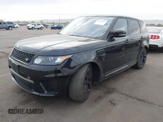2016 Land Rover Range Rover Sport SVR with VIN SALWZ2EF2GA543128, listed as a IAAI auction lot 41157697 with 30,459 mi miles and . Bid and sale history available at DreamBid. Image 2.