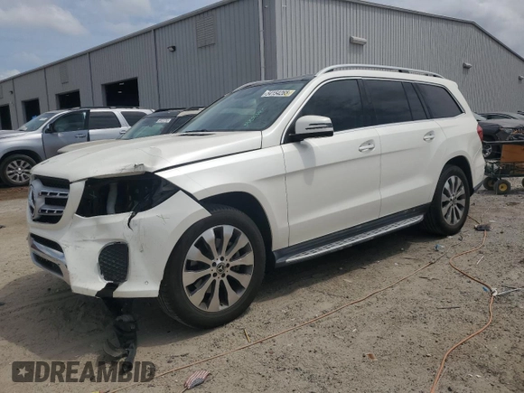 2018 Mercedes-Benz GLS 450 with VIN 4JGDF6EE1JB004454, listed as a Copart auction lot 54154265 with 63,908 mi miles and Salvage Title. Bid and sale history available at DreamBid. Image 1.