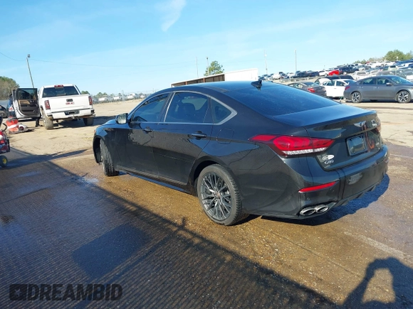2019 Genesis G80 3.3T Sport with VIN KMTFN4JB6KU326255, listed as a IAAI auction lot 41154949 with 74,524 mi miles. Bid and sale history available at carsss.com. Image 3.