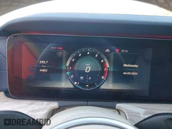 2020 Mercedes-Benz E-Class E 450 with VIN WDD1K6JB5LF121955, listed as a Copart auction lot 69762214 with 44,852 mi miles and Salvage Title. Bid and sale history available at carsss.com. Image 9.