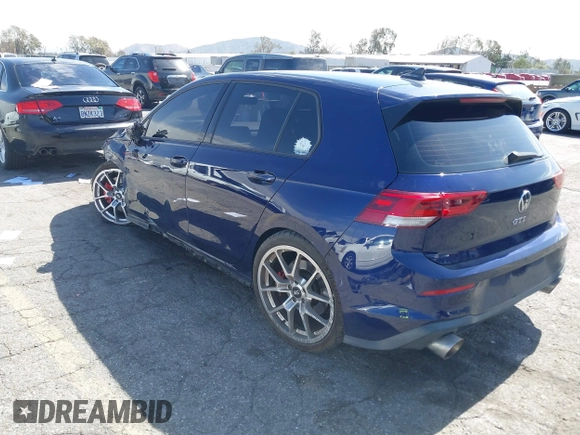 2022 Volkswagen Golf GTI SE with VIN WVW487CD6NW189484, listed as a IAAI auction lot 41695732 with 36,854 mi miles. Bid and sale history available at carsss.com. Image 3.