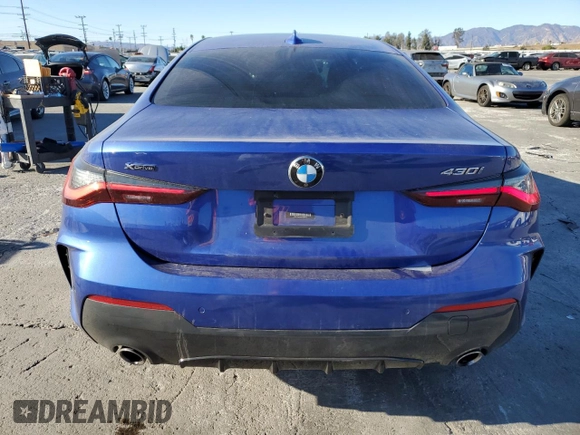 2021 BMW 4 Series 430i xDrive with VIN WBA73AP08MCG60373, listed as a Copart auction lot 88069455 with 15,659 mi miles and Salvage Title. Bid and sale history available at carsss.com. Image 6.