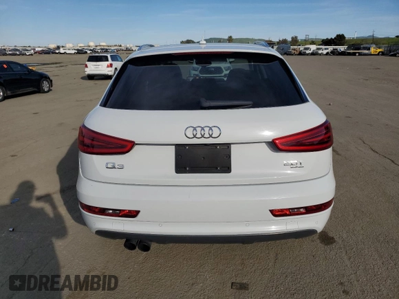 2015 Audi Q3 Premium Plus with VIN WA1EFCFS5FR008916, listed as a Copart auction lot 46449625 with 129,480 mi miles and Salvage title. Bid and sale history available at DreamBid. Image 6.