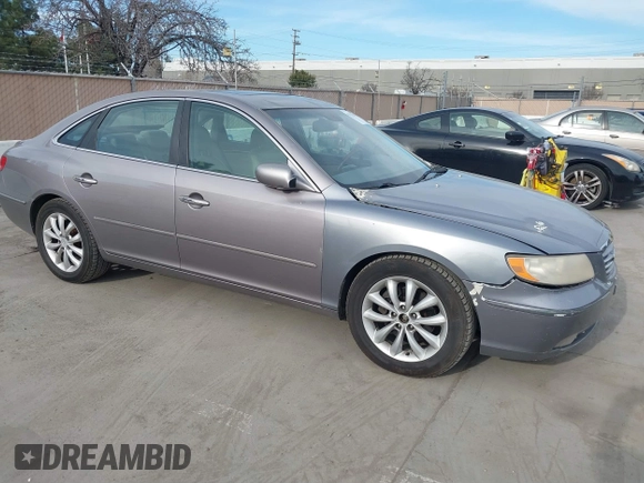 2006 Hyundai Azera SE with VIN KMHFC46F06A121940, listed as a IAAI auction lot 41707660 with 209,461 mi miles and . Bid and sale history available at DreamBid. Image 1.