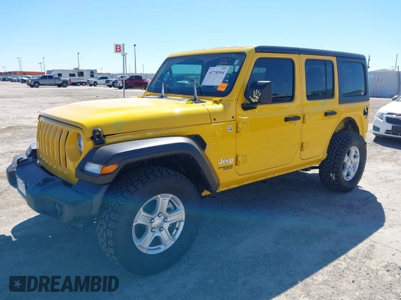 2021 Jeep Wrangler Unlimited Willys with VIN 1C4HJXDN8MW511747, listed as a IAAI auction lot 41730164 with 42,300 mi miles and . Bid and sale history available at DreamBid. Image 18.