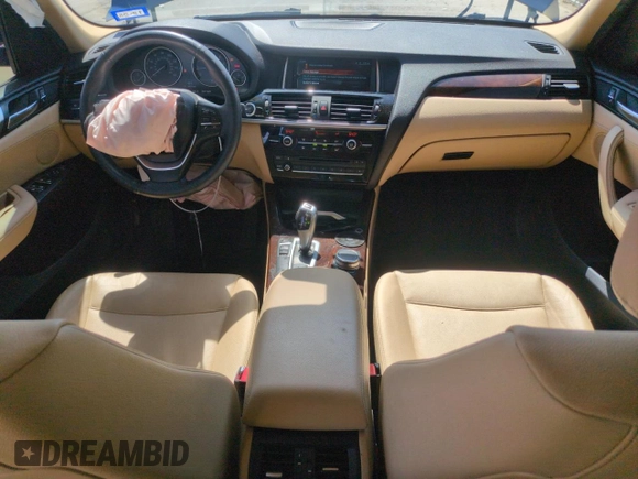 2017 BMW X3 sDrive28i with VIN 5UXWZ7C30H0V93495, listed as a Copart auction lot 52865645 with 64,102 mi miles and Salvage Title. Bid and sale history available at carsss.com. Image 8.