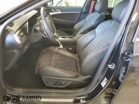 2023 Genesis G70 3.3T with VIN KMTG54TE5PU126762, listed as a Copart auction lot 59840044 with 9,048 mi miles and Clean Title. Bid and sale history available at carsss.com. Image 7.