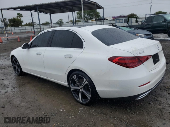 2024 Mercedes-Benz C 300 with VIN W1KAF4GB8RR213116, listed as a Copart auction lot 50662345 with 2,256 mi miles and Salvage Title. Bid and sale history available at DreamBid. Image 2.