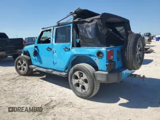 2018 Jeep Wrangler JK Unlimited Sahara with VIN 1C4BJWEG0JL899909, listed as a Copart auction lot 73563804 with 95,244 mi miles and Salvage Title. Bid and sale history available at carsss.com. Image 2.