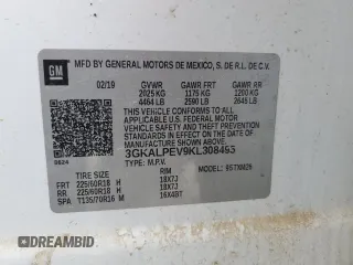 2019 GMC Terrain SLT z VIN 3GKALPEV9KL308495, wystawiony jako Copart lot #49771035 z przebiegiem 185 325 mil mil oraz Szkoda całkowita • Salvage title. Historia ofert i sprzedaży dostępna na DreamBid. Obrazek 15.