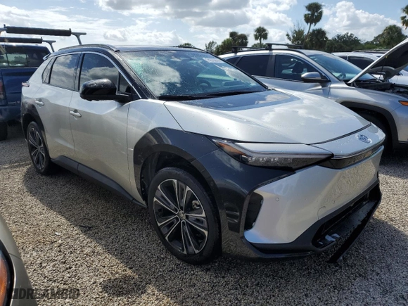 2024 Toyota bZ4X XLE with VIN JTMAAAAA9RA034833, listed as a Copart auction lot 74378904 with 3,736 mi miles and Non Repairable. Bid and sale history available at carsss.com. Image 4.