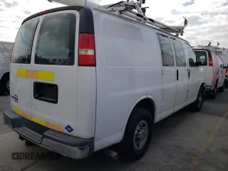 2014 Chevrolet Express Cargo Van with VIN 1GCWGFCB0E1133140, listed as a Copart auction lot 45433475 with 63,580 mi miles and Clean Title. Bid and sale history available at carsss.com. Image 3.