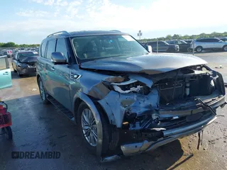 2019 Infiniti QX80 Luxe z VIN JN8AZ2NE9K9236577, wystawiony jako IAAI lot #42087259 z przebiegiem 86 224 mil mil oraz . Historia ofert i sprzedaży dostępna na DreamBid. Obrazek 1.