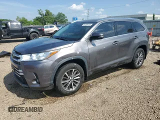 2019 Toyota Highlander SE with VIN 5TDJZRFH4KS613671, listed as a Copart auction lot 64386435 with 60,399 mi miles and Salvage title. Bid and sale history available at DreamBid. Image 1.