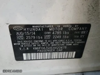 2014 Hyundai Azera Limited with VIN KMHFH4JGXEA420478, listed as a Copart auction lot 69313244 with 118,625 mi miles and Salvage Title. Bid and sale history available at carsss.com. Image 13.