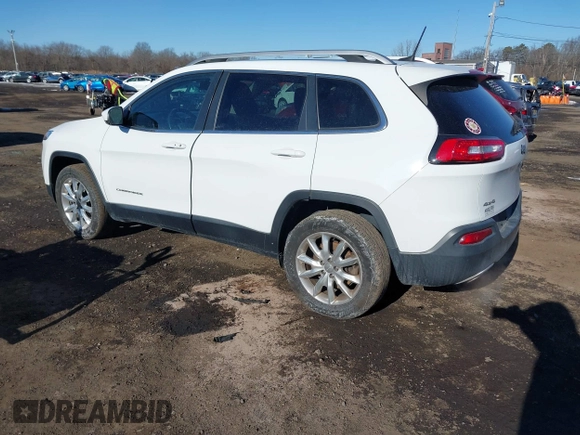2017 Jeep Cherokee Limited with VIN 1C4PJMDB0HW529665, listed as a IAAI auction lot 41412162 with 89,074 mi miles and . Bid and sale history available at DreamBid. Image 3.