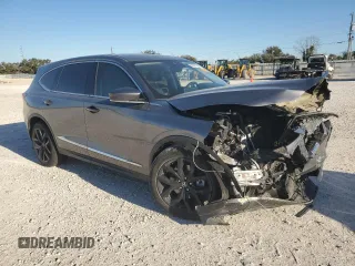 2022 Acura MDX w/Technology Package with VIN 5J8YD9H46NL012437, listed as a Copart auction lot 80527364 with 34,716 mi miles and Salvage Title. Bid and sale history available at carsss.com. Image 4.