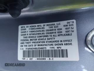 2018 Honda CR-V EX-L with VIN 7FARW2H89JE046073, listed as a IAAI auction lot 41221105 with 132,377 mi miles. Bid and sale history available at carsss.com. Image 9.