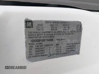 2014 Chevrolet Express Passenger LS z VIN 1GNSGBF43E1184305, wystawiony jako IAAI lot #42537616 z przebiegiem 35 596 mil mil oraz . Historia ofert i sprzedaży dostępna na DreamBid. Obrazek 9.