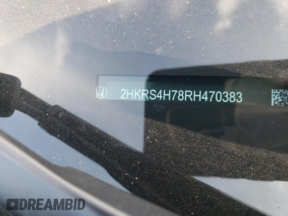 2024 Honda CR-V EX-L with VIN 2HKRS4H78RH470383, listed as a Copart auction lot 69673284 with Not Provided miles and Salvage Title. Bid and sale history available at carsss.com. Image 13.