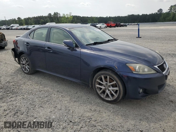2013 Lexus IS 250 with VIN JTHCF5C21D5061869, listed as a Copart auction lot 52397995 with 188,554 mi miles and Salvage Title. Bid and sale history available at DreamBid. Image 4.