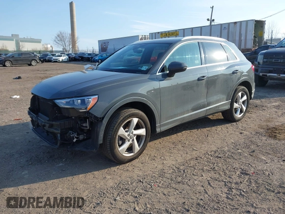 2020 Audi Q3 Premium with VIN WA1AECF37L1071150, listed as a IAAI auction lot 41698945 with 47,821 mi miles. Bid and sale history available at carsss.com. Image 16.
