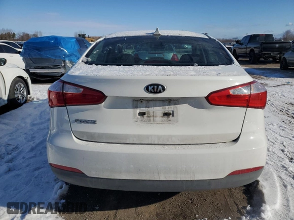 2015 Kia Forte LX with VIN KNAFX4A64F5405545, listed as a Copart auction lot 87821285 with 163,130 mi miles and Salvage Title. Bid and sale history available at DreamBid. Image 6.