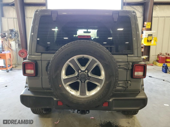 2022 Jeep Wrangler Unlimited Sahara with VIN 1C4HJXEN4NW262444, listed as a Copart auction lot 45808695 with 44,517 mi miles and Salvage Title. Bid and sale history available at carsss.com. Image 6.