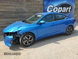 2024 Nissan Sentra SV z VIN 3N1AB8CV3RY208173, wystawiony jako Copart lot #59198295 z przebiegiem 28 268 mil mil oraz Czysty tytuł • Clean title. Historia ofert i sprzedaży dostępna na DreamBid. Obrazek 1.