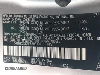 2014 Toyota Sienna XLE z VIN 5TDYK3DC9ES508300, wystawiony jako IAAI lot #41867307 z przebiegiem 93 798 mil mil oraz . Historia ofert i sprzedaży dostępna na DreamBid. Obrazek 9.