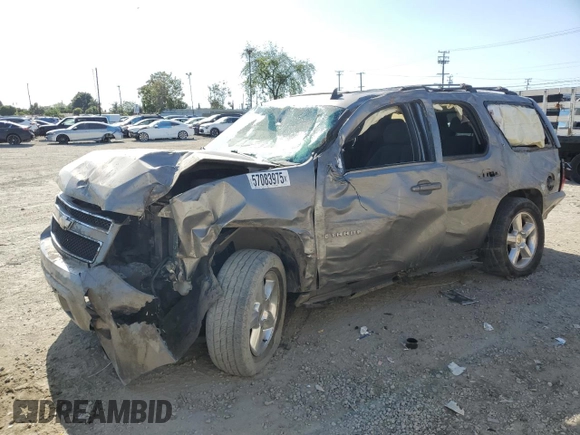 2009 Chevrolet Tahoe 2LT z VIN 1GNFC23099R166302, wystawiony jako Copart lot #57083975 z przebiegiem 191 598 mil mil oraz Szkoda całkowita • Salvage title. Historia ofert i sprzedaży dostępna na DreamBid. Obrazek 1.