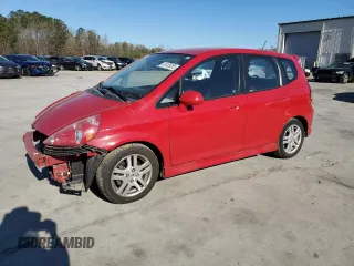 2007 Honda Fit Sport with VIN JHMGD38667S058124, listed as a Copart auction lot 49135255 with 75,686 mi miles and Salvage Title. Bid and sale history available at carsss.com. Image 1.
