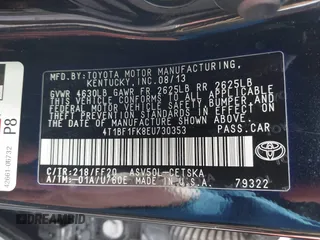 2014 Toyota Camry L with VIN 4T1BF1FK8EU730353, listed as a IAAI auction lot 41570761 with 154,900 mi miles. Bid and sale history available at carsss.com. Image 9.