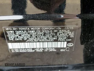 2016 Lexus LS 460 with VIN JTHCL5EF4G5026630, listed as a Copart auction lot 78820504 with 33,004 mi miles and Clean title. Bid and sale history available at DreamBid. Image 12.