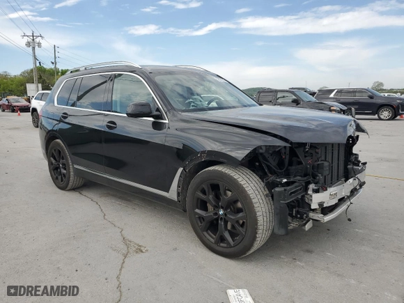 2022 BMW X7 xDrive40i with VIN 5UXCW2C05N9N00658, listed as a Copart auction lot 52007945 with 23,690 mi miles and Salvage Title. Bid and sale history available at carsss.com. Image 4.
