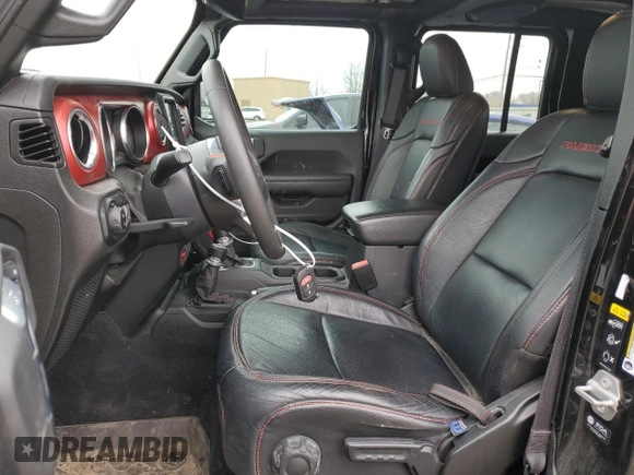 2023 Jeep Gladiator Rubicon with VIN 1C6JJTBG6PL500516, listed as a Copart auction lot 43432015 with 107,096 mi miles and Salvage title. Bid and sale history available at DreamBid. Image 7.