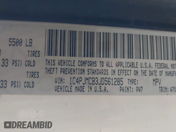 2018 Jeep Cherokee Latitude с VIN 1C4PJMCB3JD561285, выставлен на аукционе IAAI как лот 42123569 с пробегом 151 886 миль миль и . История ставок и продаж доступна на DreamBid. Изображение 9.