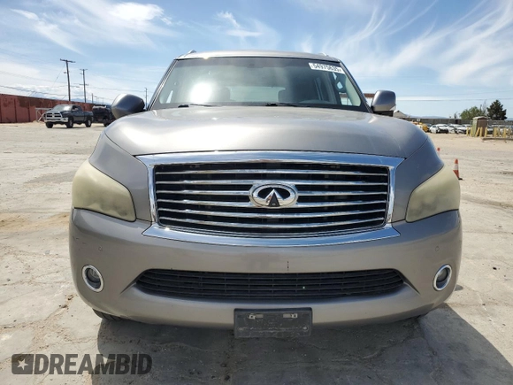 2011 Infiniti QX56 8-passenger with VIN JN8AZ2ND0B9701819, listed as a Copart auction lot 54975635 with 186,584 mi miles and Clean Title. Bid and sale history available at carsss.com. Image 5.