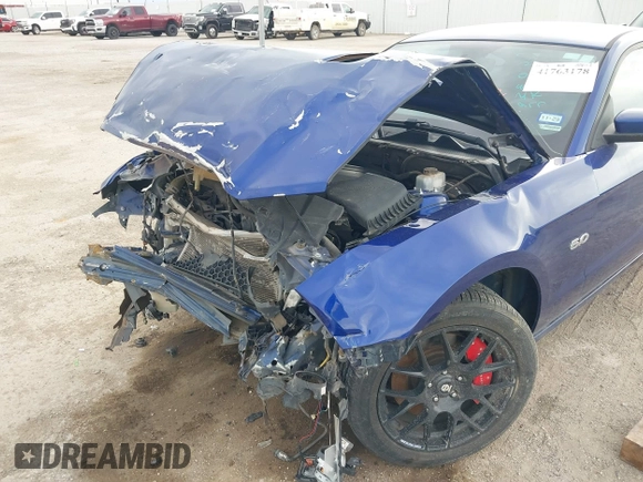 2013 Ford Mustang GT with VIN 1ZVBP8CF9D5236090, listed as a IAAI auction lot 41763178 with 106,027 mi miles and . Bid and sale history available at DreamBid. Image 6.