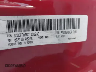2012 FIAT 500 Pop с VIN 3C3CFFAR6CT131246, выставлен на аукционе IAAI как лот 42778656 с пробегом 110 015 миль миль и . История ставок и продаж доступна на DreamBid. Изображение 9.